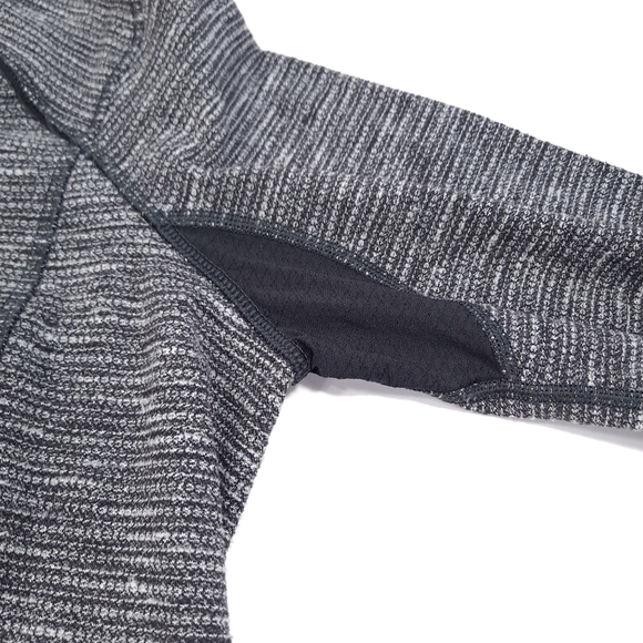 Lululemon Think Fast Women’s Pullover Heathered Black White Coco Pique - Size 10 - Picture 11 of 16
